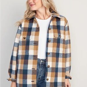 Old Navy Plaid Soft-Brushed Utility Shacket